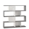 Book libreria a parete cemento/ossido bianco h144 cm