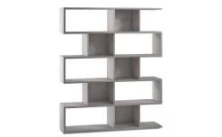 Book libreria a parete cemento h180 cm