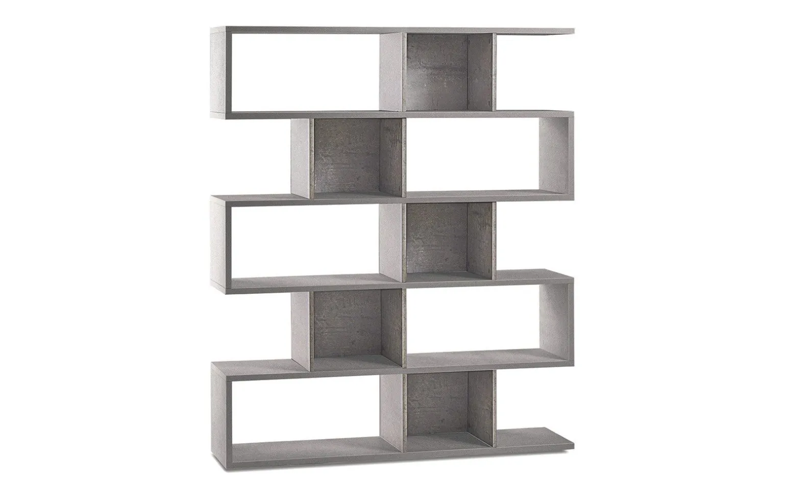 Book libreria a parete cemento h180 cm