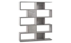 Book libreria a parete cemento h180 cm