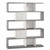 Book libreria a parete cemento/ossido bianco h180 cm