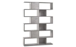 Book libreria a parete cemento h215 cm
