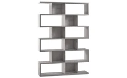 Book libreria a parete cemento h215 cm