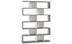 Book libreria a parete cemento/ossido bianco h215 cm