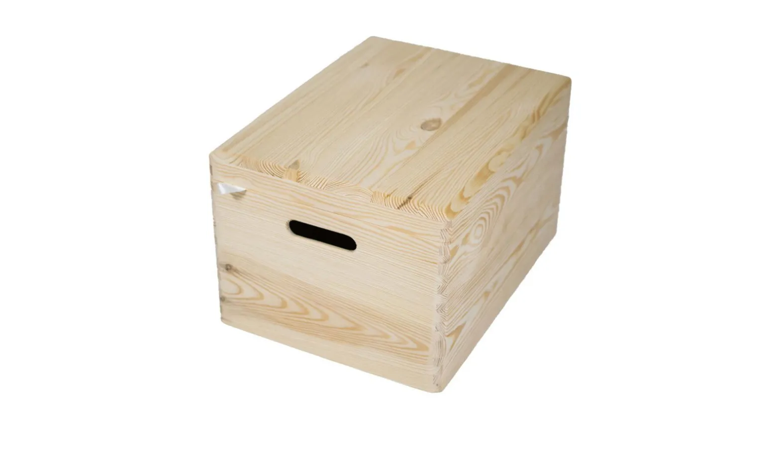 Box in legno di pino con fondo in HDF e coperchio – 40x30xH24 cm