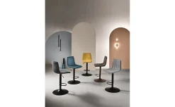 Brenta sgabello in tessuto blu