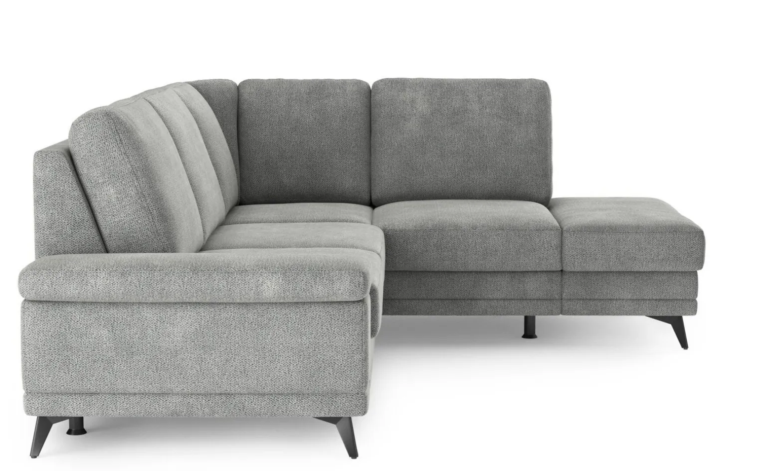 Brera divano letto angolare con contenitore in tessuto grigio