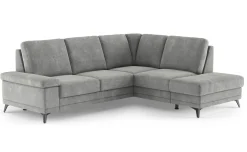 Brera divano letto angolare con contenitore in tessuto grigio