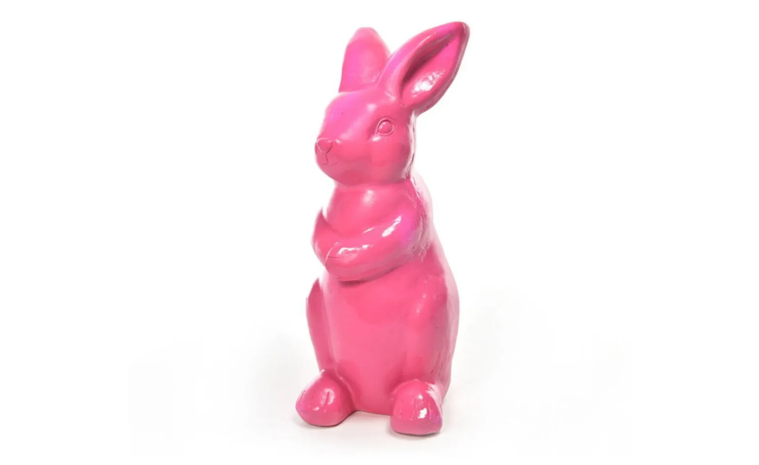 Bunny coniglio in resina rosa h40 cm