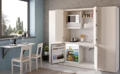 Cabrio cucina a scomparsa betulla con frigo