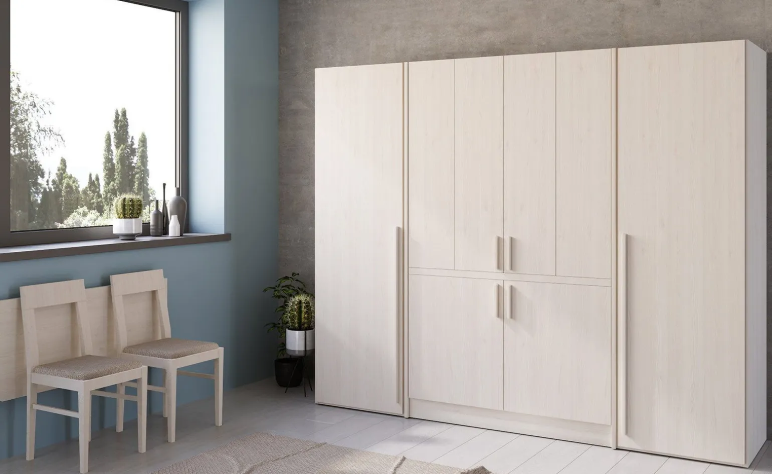 Cabrio cucina a scomparsa betulla con frigo