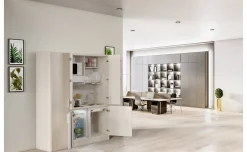 Cabrio cucina a scomparsa betulla con frigo