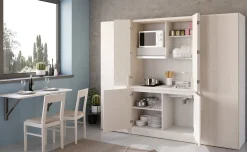Cabrio cucina a scomparsa betulla senza frigo con 2 armadi