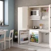 Cabrio cucina a scomparsa betulla con frigo con  2 armadi