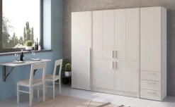 Cabrio cucina a scomparsa betulla con frigo e 2 armadi