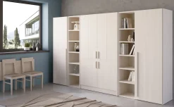Cabrio cucina a scomparsa betulla senza frigo, 2 librerie e 2 armadi