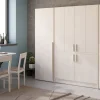 Cabrio cucina a scomparsa betulla con frigo, 2 librerie e 2 armadi
