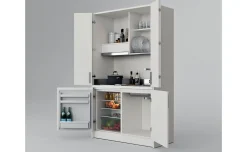 Cabrio cucina a scomparsa bianca con frigo