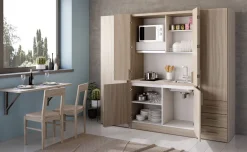 Cabrio cucina a scomparsa olmo senza frigo e 2 armadi