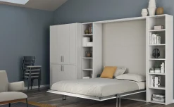 Cabrio letto matrimoniale a scomparsa betulla