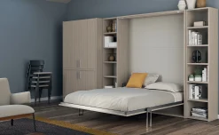 Cabrio letto matrimoniale a scomparsa colore olmo