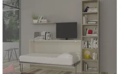 Cabrio letto singolo a scomparsa betulla
