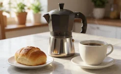 Caffettiera 3 tazze antracite in alluminio per induzione