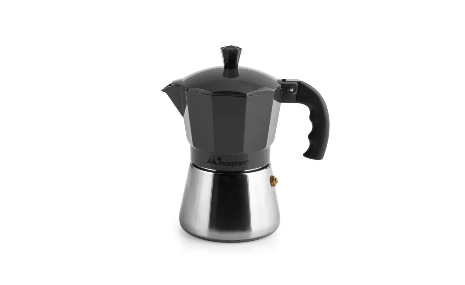 Caffettiera 3 tazze antracite in alluminio per induzione