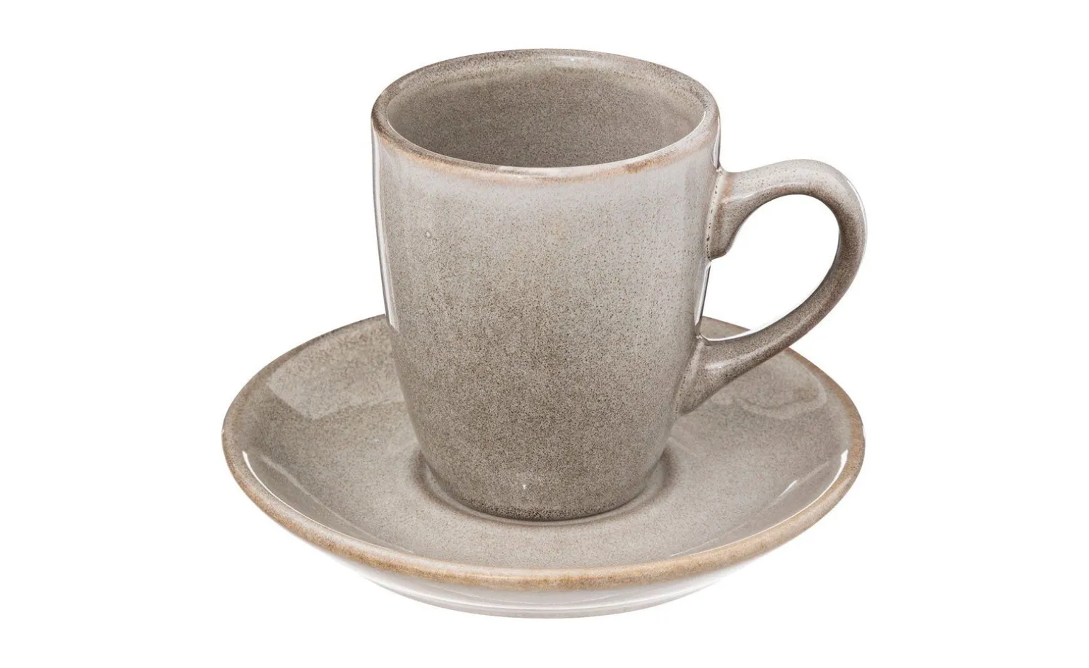 Callie tazzina in gres beige 90 ml con piattino
