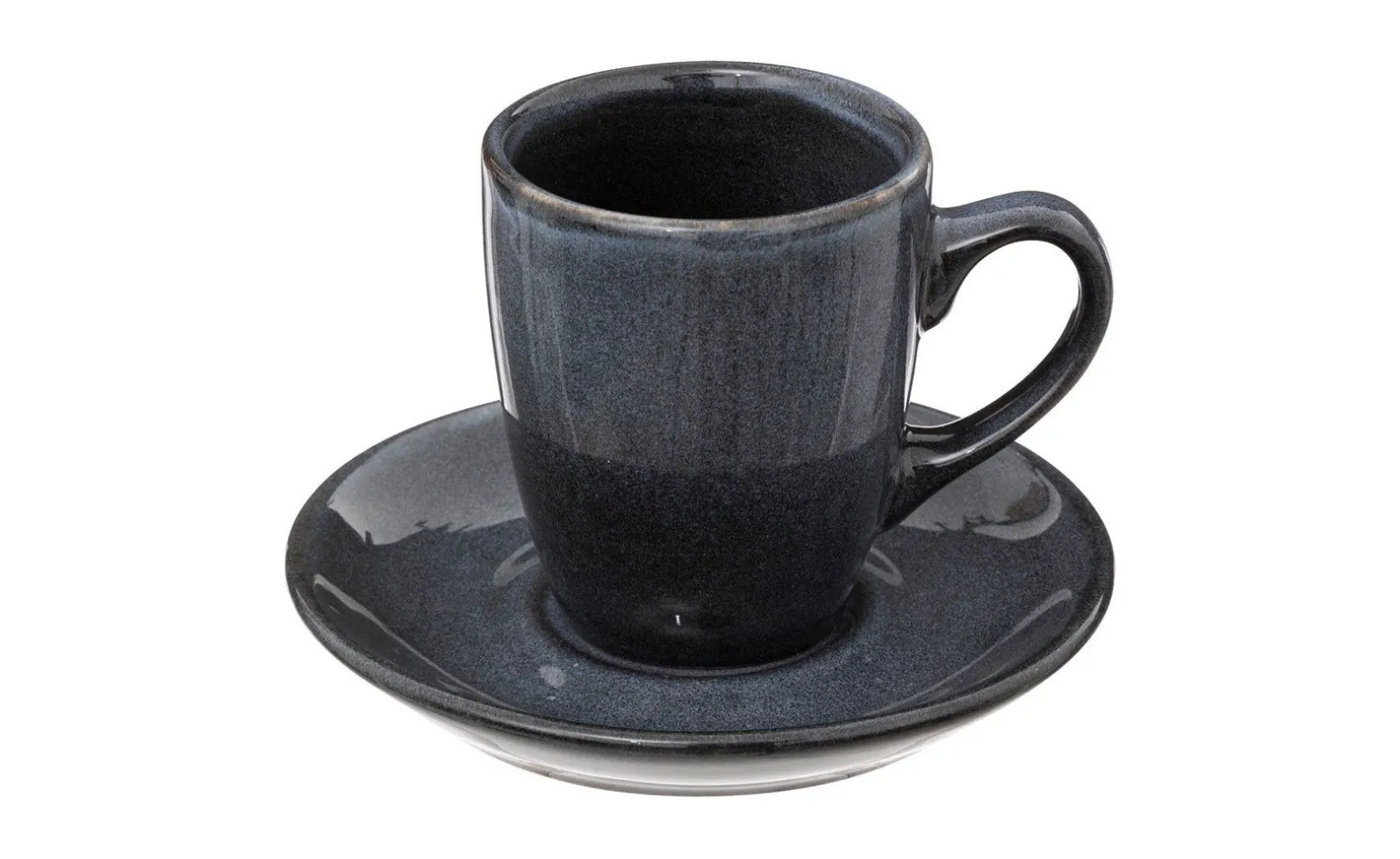 Callie tazzina in gres blu 90 ml con piattino