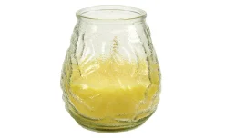 Candela citronella con vaso in vetro
