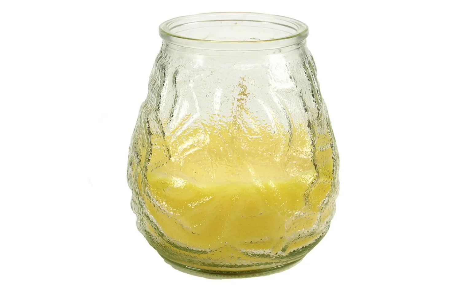 Candela citronella con vaso in vetro