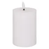 Candela in cera con fiamma led bianca h12,5 cm