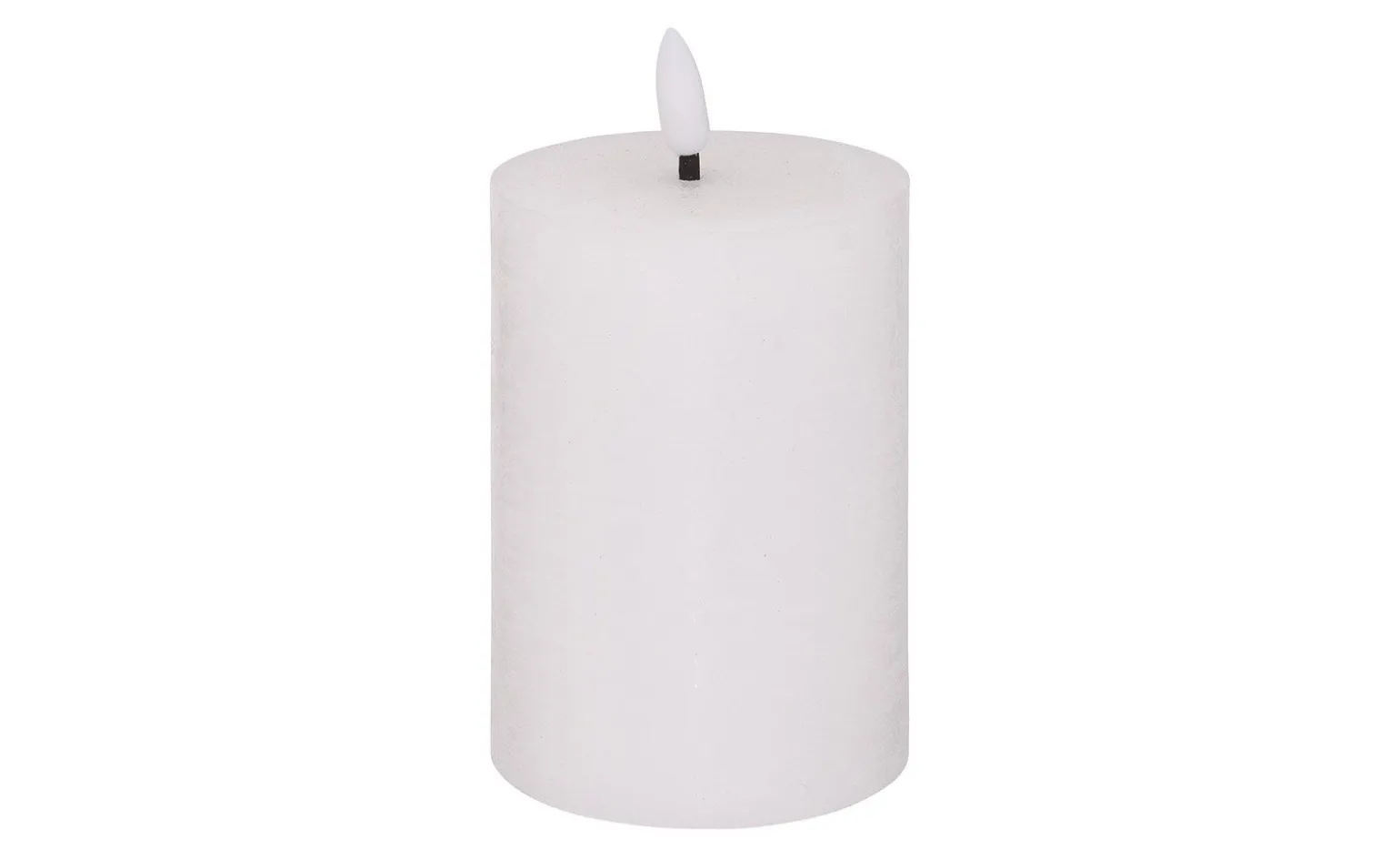 Candela in cera con fiamma led bianca h12,5 cm