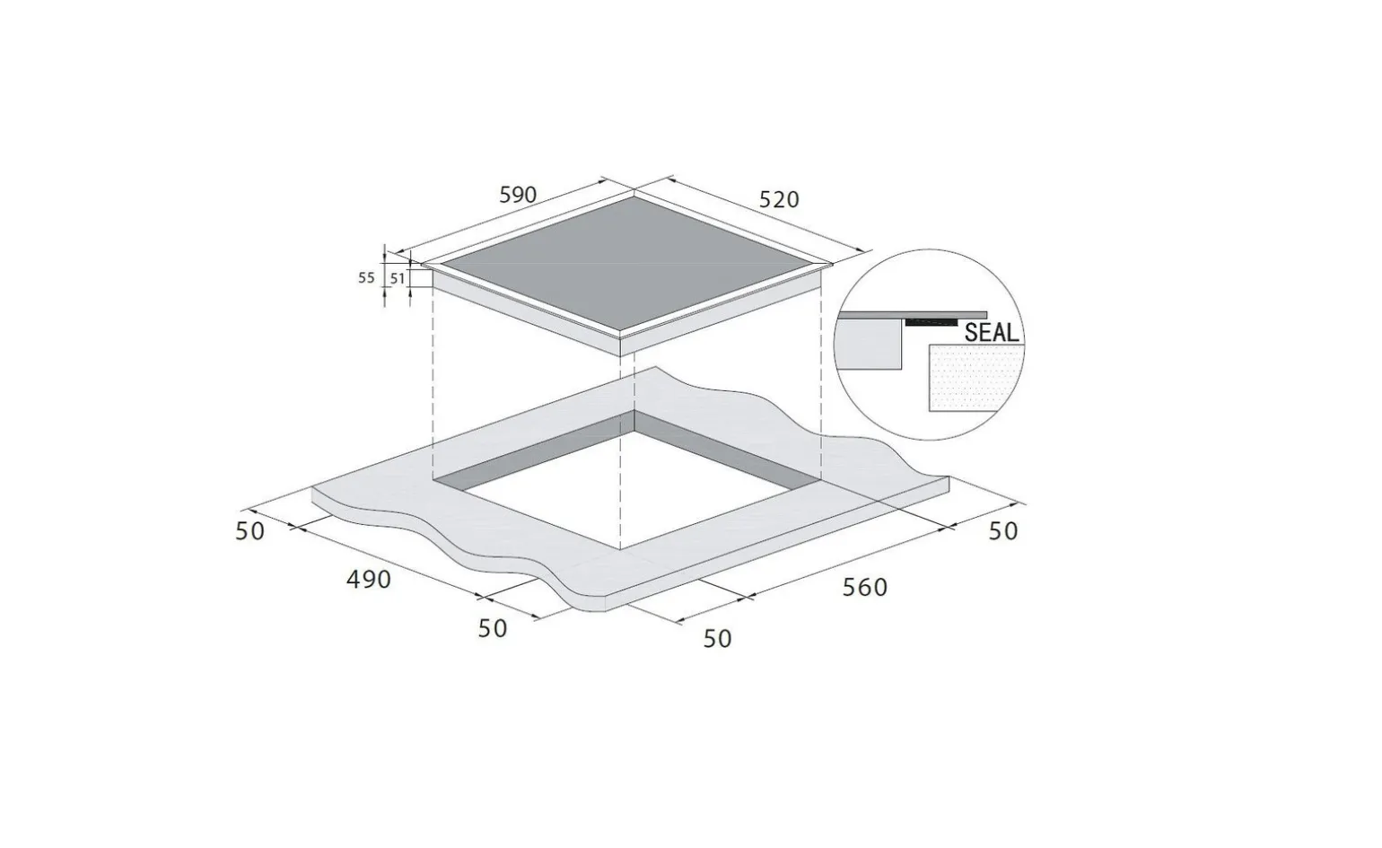 Candy piano cottura ad induzione CI642C/E1