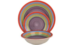 Casa Con Te servizio 18 piatti in ceramica a spirale, viola