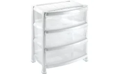 Cassettiera Professionale a 3 Cassetti con Ruote 55x40x60,5 cm