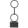Cerchi decorazione tavolo in metallo nero h40 cm