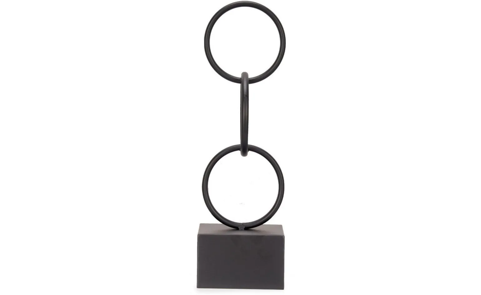 Cerchi decorazione tavolo in metallo nero h40 cm