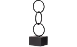 Cerchi decorazione tavolo in metallo nero h40 cm
