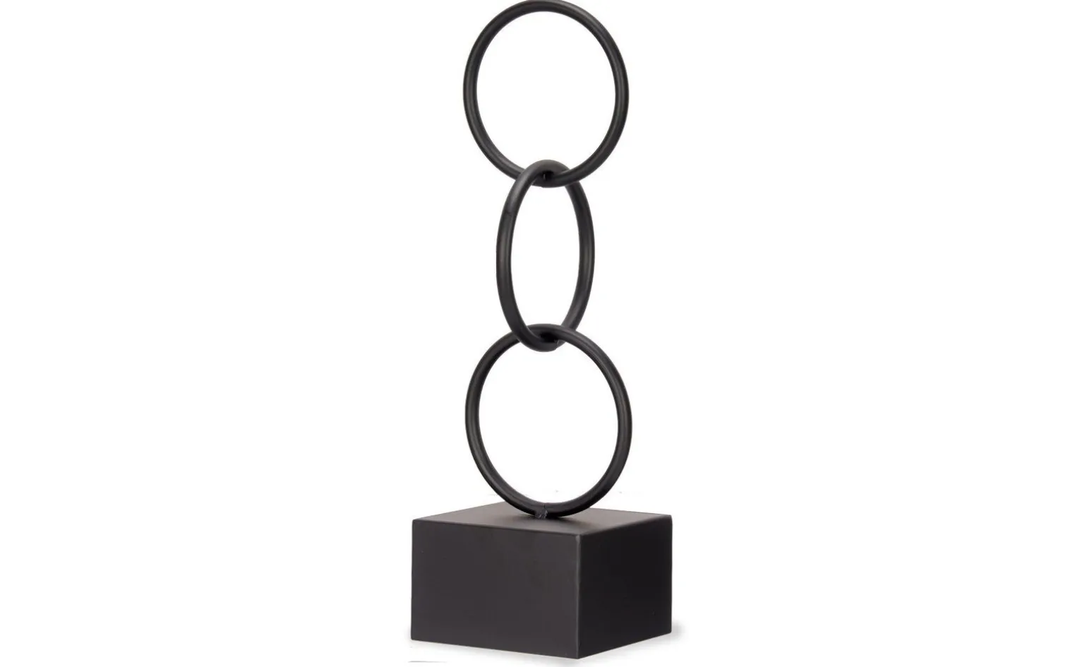 Cerchi decorazione tavolo in metallo nero h40 cm