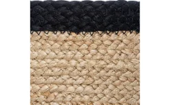 Cestino in juta naturale con bordo nero Ø19 cm