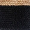 Cestino in juta nero con bordo naturale Ø16 cm