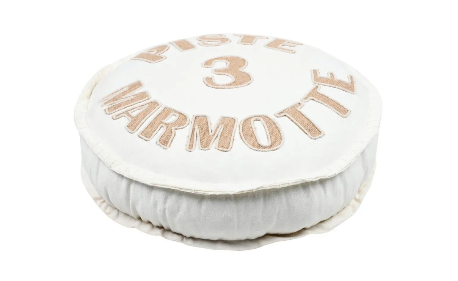 Chamonix cuscino in cotone beige Ø45 cm