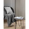 Chardonnay plaid grigio a righe 120x160 cm