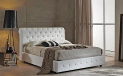 Chester letto matrimoniale contenitore bianco