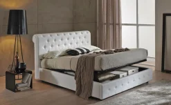 Chester letto matrimoniale contenitore bianco