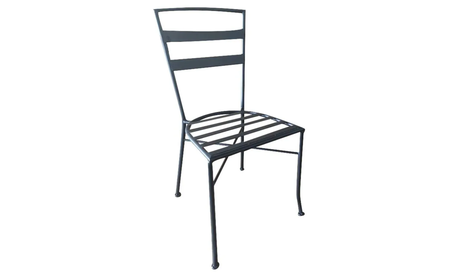 Cipro sedia in ferro nero 44x50 cm