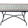 Cipro tavolo in ferro nero con mosaico 150x80 cm