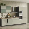 Clea cucina 330 cm colore grigio sasso e verde salvia